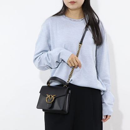 PINKO ハンドバッグ ブラック レザー ショルダーバッグ 1P221V-Y6XT