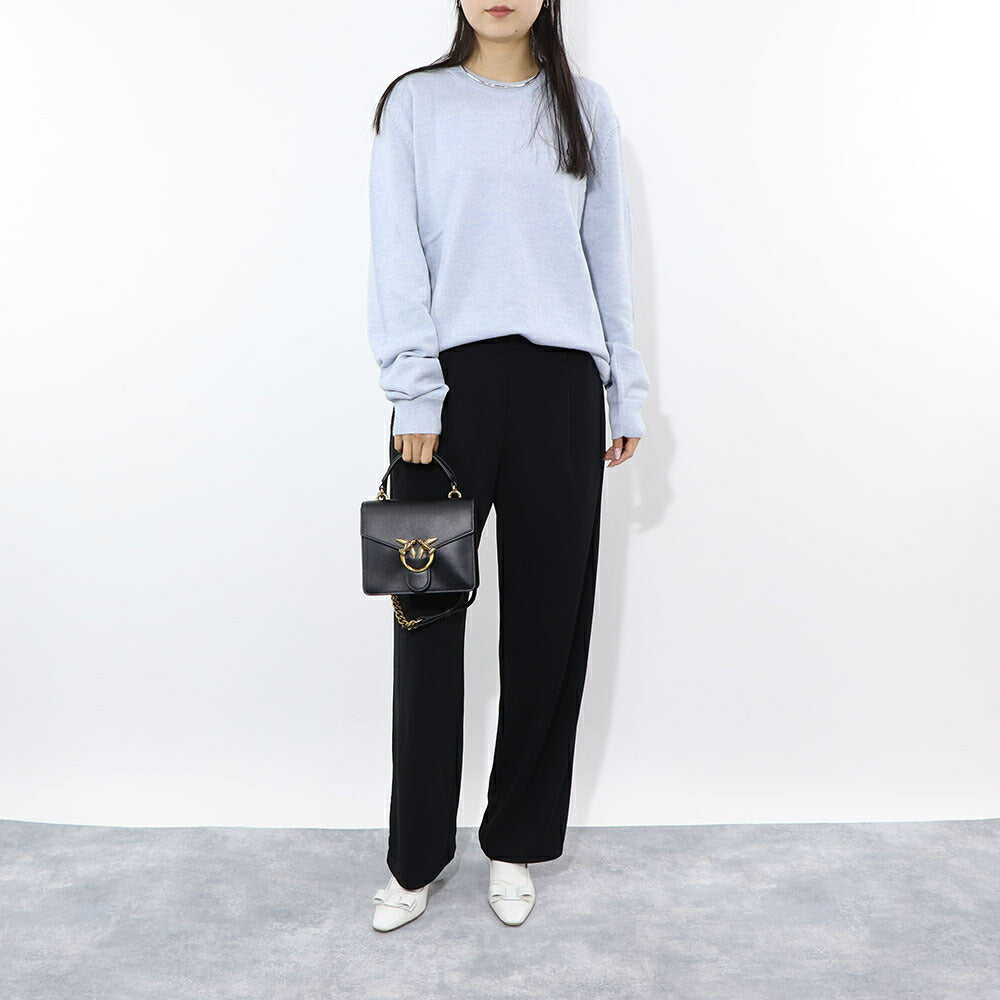 PINKO ハンドバッグ ブラック レザー ショルダーバッグ 1P221V-Y6XT