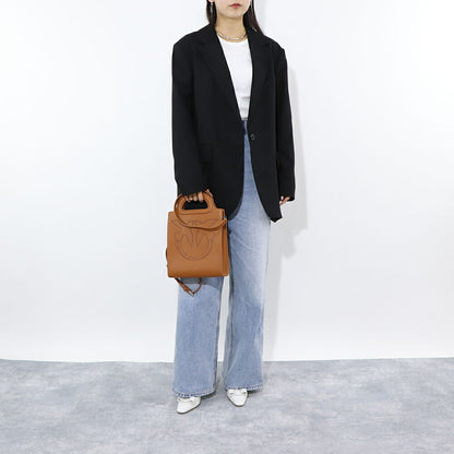 PINKO ハンドバッグ ブラウン ブラック レザー ショルダーバッグ 1P22LZ-Y7TH