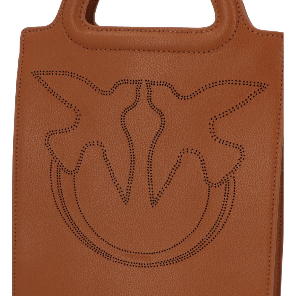 PINKO ハンドバッグ ブラウン ブラック レザー ショルダーバッグ 1P22LZ-Y7TH