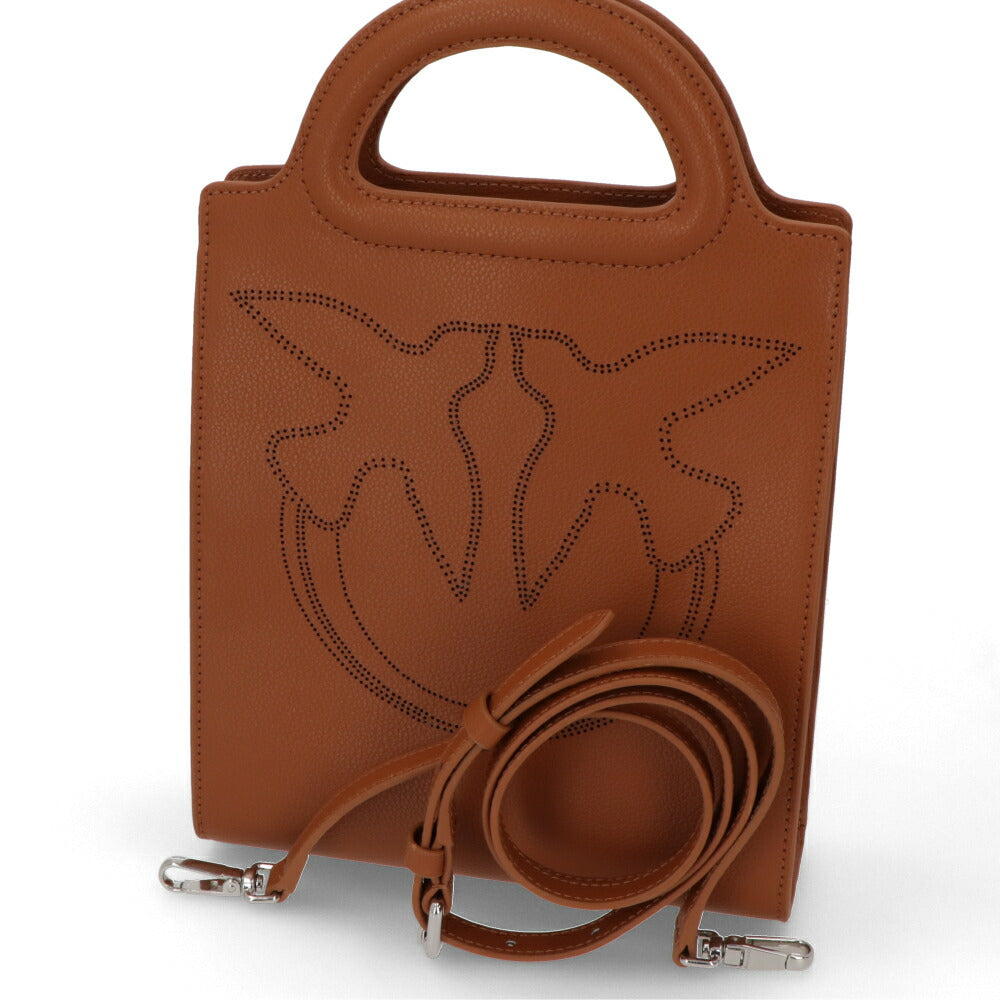 PINKO ハンドバッグ ブラウン ブラック レザー ショルダーバッグ 1P22LZ-Y7TH