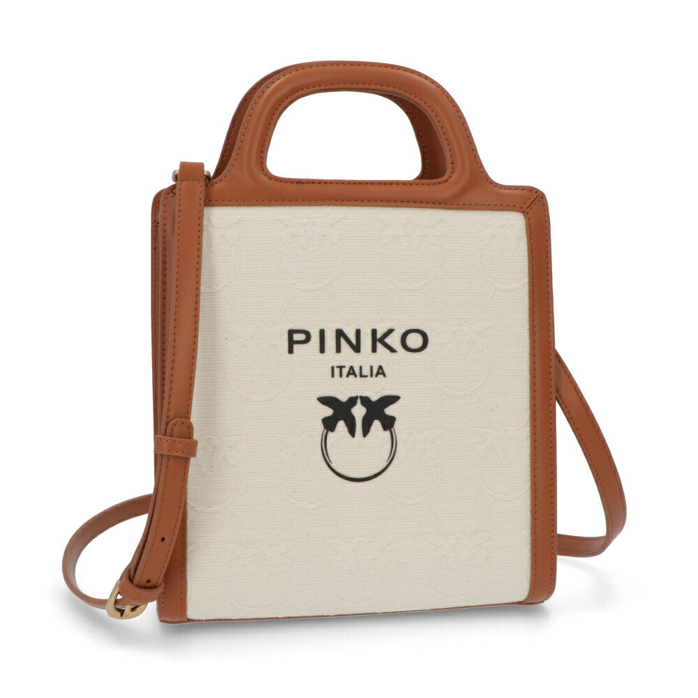 PINKO ハンドバッグ ブラウン ブラック ショルダーバッグ 1P22MV-Y7V3