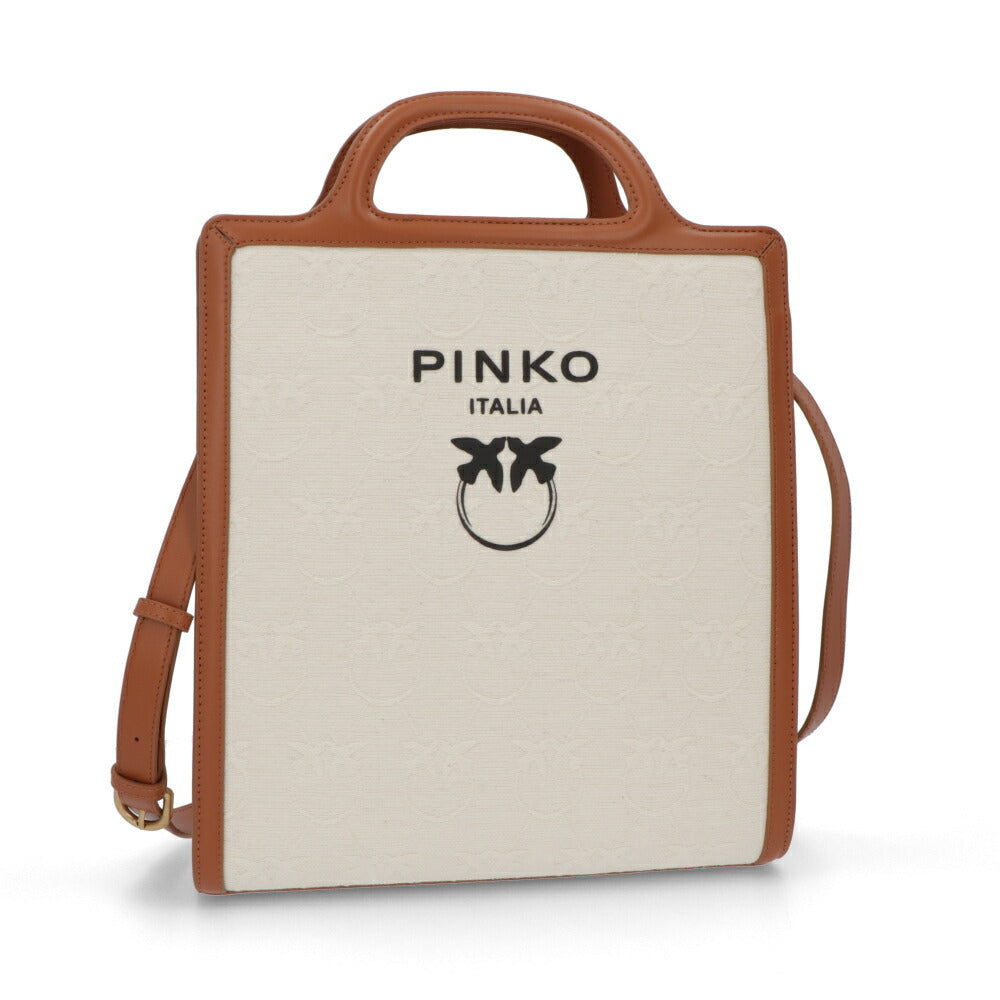 PINKO ハンドバッグ ブラウン ブラック ショルダーバッグ 1P22MU-Y7V3