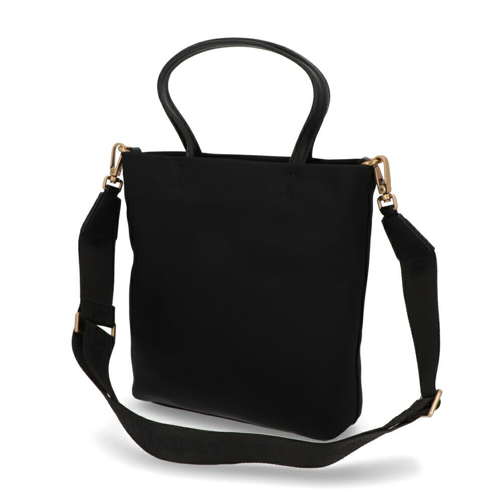 PINKO ハンドバッグ ピンク ブラック ナイロン ショルダーバッグ