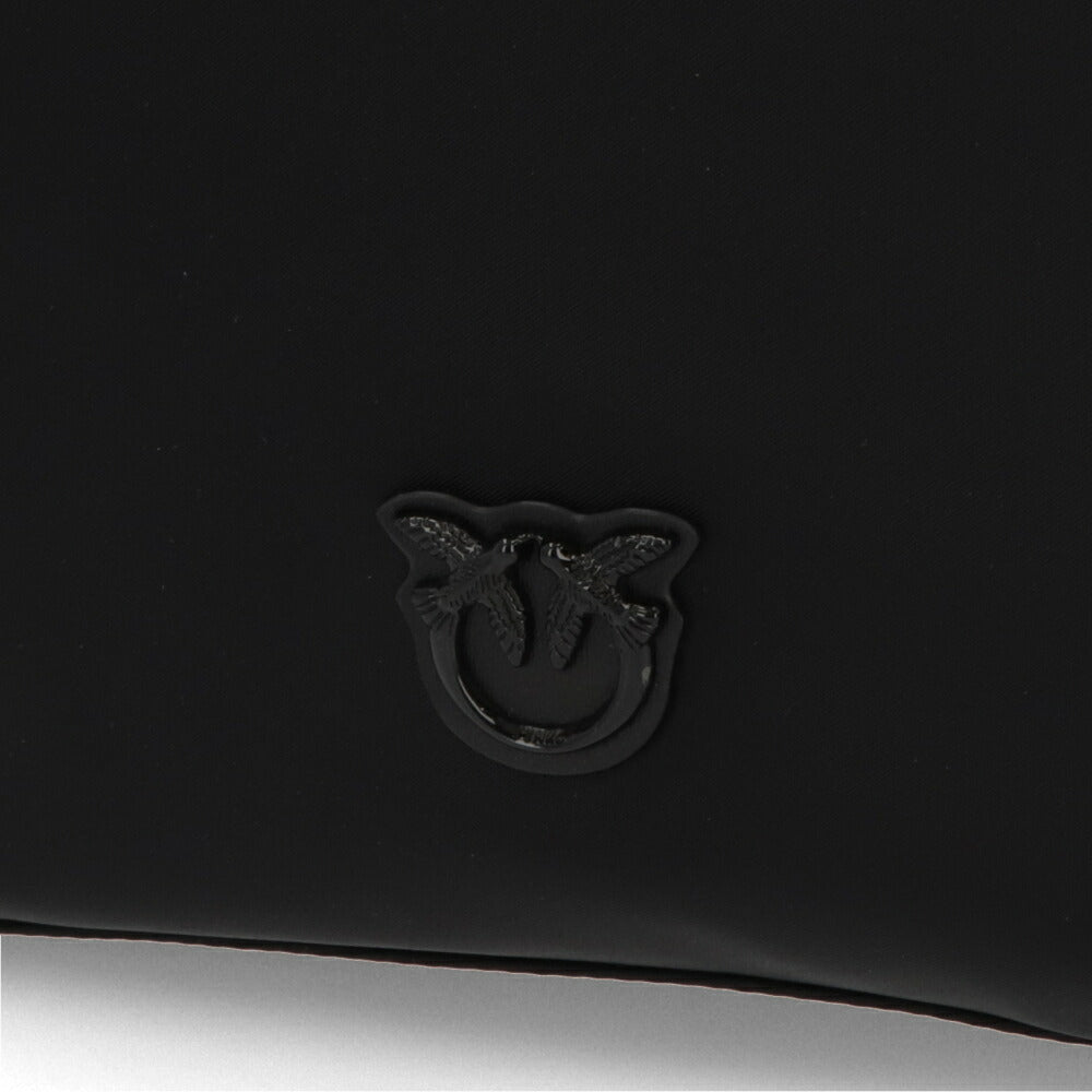 PINKO ハンドバッグ ピンク ブラック ナイロン ショルダーバッグ 1P22KU-Y7UX