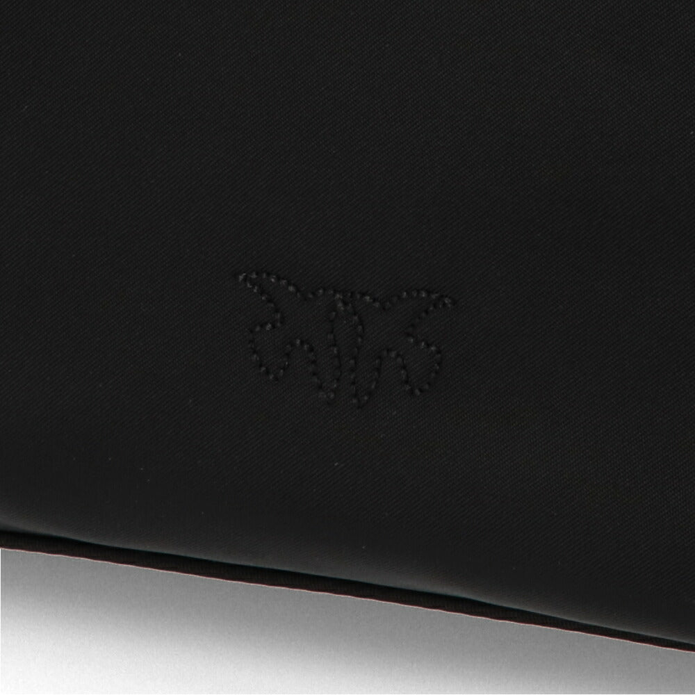 PINKO ハンドバッグ ピンク ブラック ナイロン ショルダーバッグ 1P22KU-Y7UX