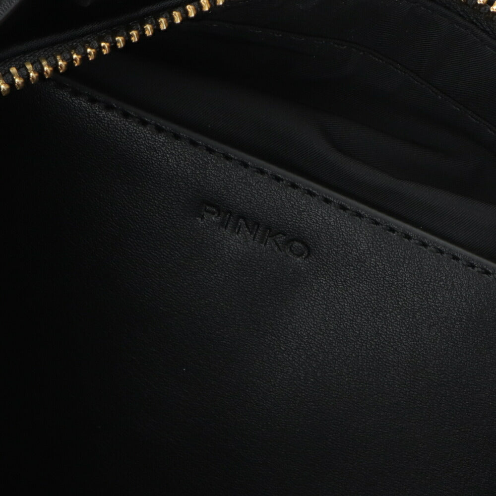 PINKO ハンドバッグ ピンク ブラック ナイロン ショルダーバッグ 1P22KU-Y7UX
