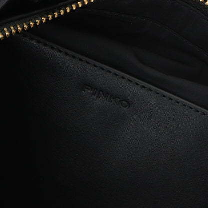 PINKO ハンドバッグ ピンク ブラック ナイロン ショルダーバッグ 1P22KU-Y7UX