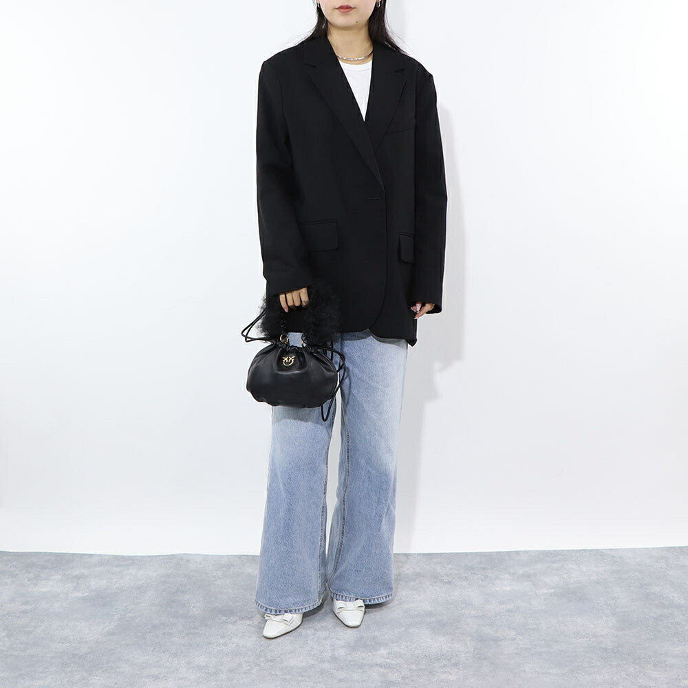 PINKO ハンドバッグ ブラック ミニバッグ レザー 100192-A0F2