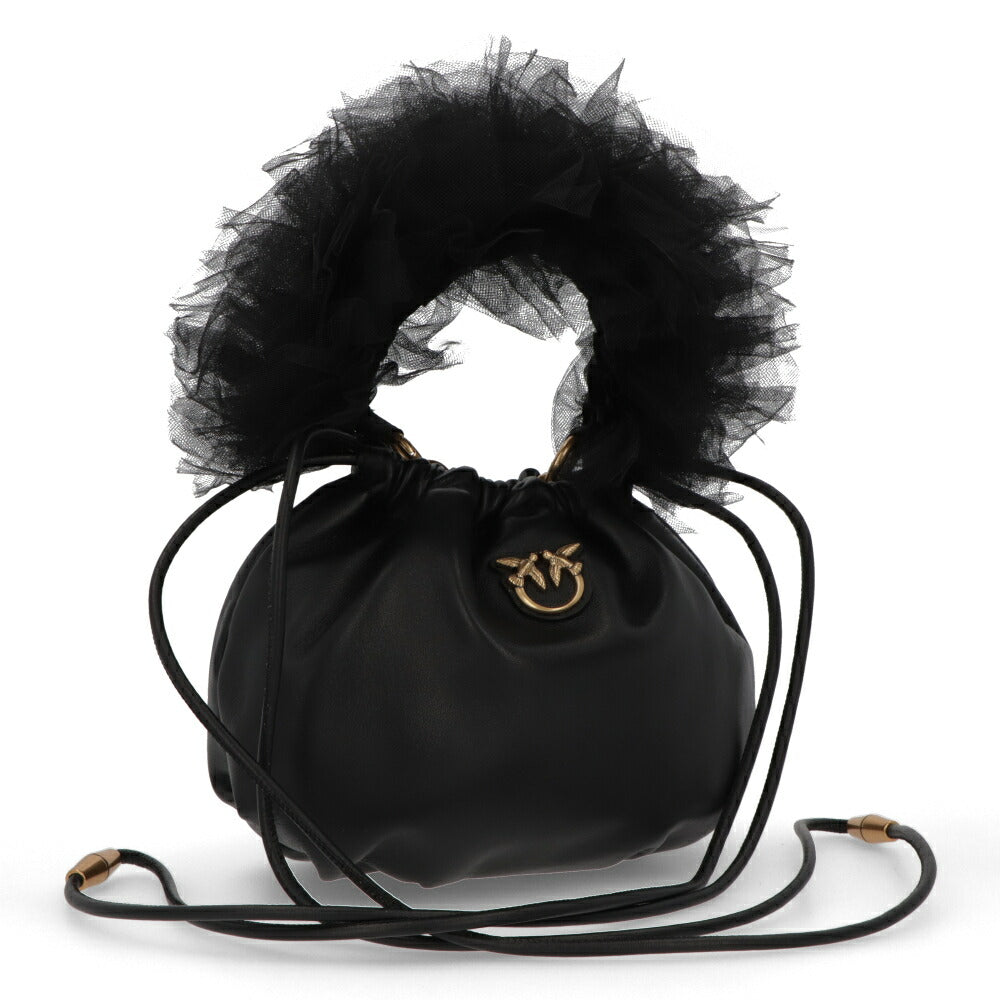 PINKO ハンドバッグ ブラック ミニバッグ レザー 100192-A0F2