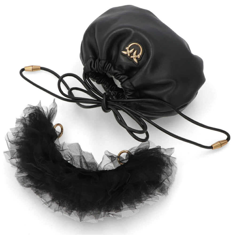 PINKO ハンドバッグ ブラック ミニバッグ レザー 100192-A0F2