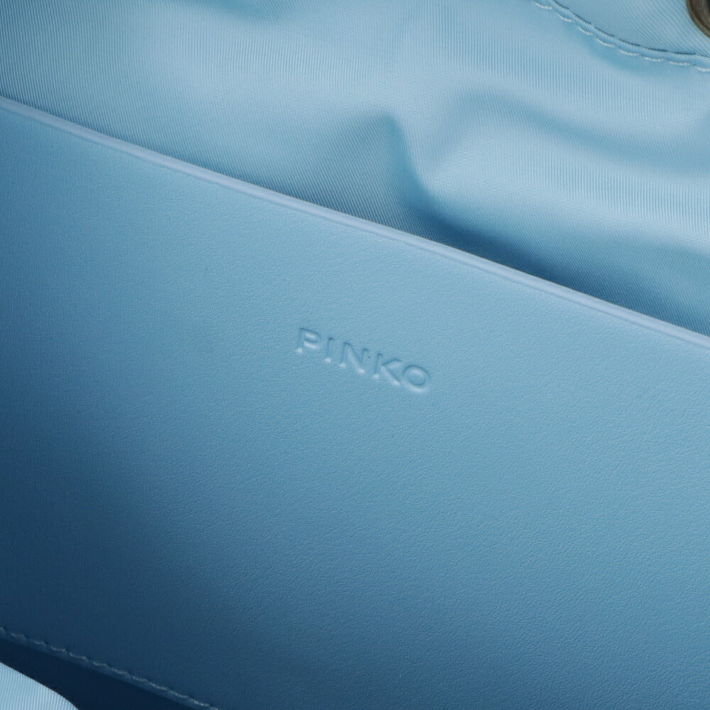 PINKO リュック ブルー バックパック レザー ナイロン 1P22KV-Y7UX