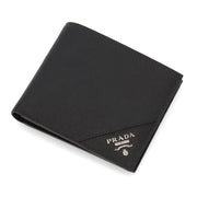 PRADA 二つ折り財布 サフィアーノ カードケース ロゴプレート
