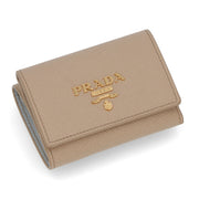 PRADA 三つ折り財布 サフィアーノ トライアングル バイカラー