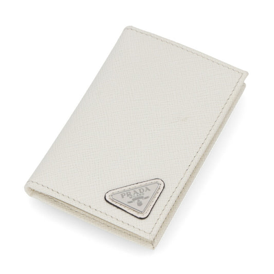 プラダ PRADA PRADA 雑貨 カードケース・名刺入れ メンズ ホワイト レザー サフィアーノ トライアングル プレート 名刺入れ  2MC101 QHH