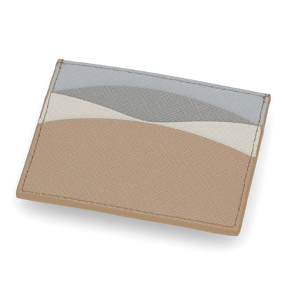 プラダ PRADA 雑貨 カードケース レディース ベージュ カーフレザー サフィアーノ ロゴプレート ミニ財布 マルチカラー 1MC025 ZLP