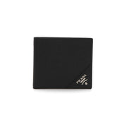 PRADA 二つ折り財布 ブラック メタルロゴ 2MO233 QME