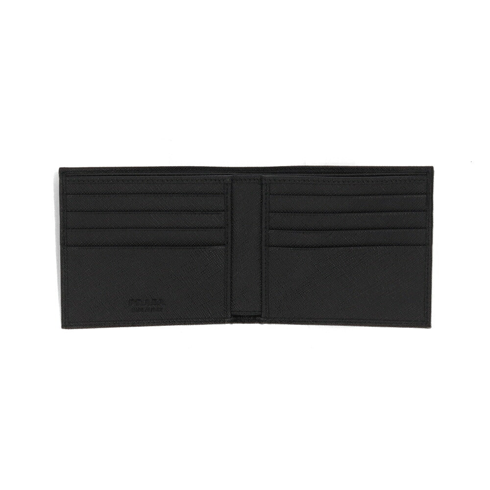 PRADA 二つ折り財布 ブラック Re-Nylon ロゴ トライアングルロゴ 2MO513 2DMH