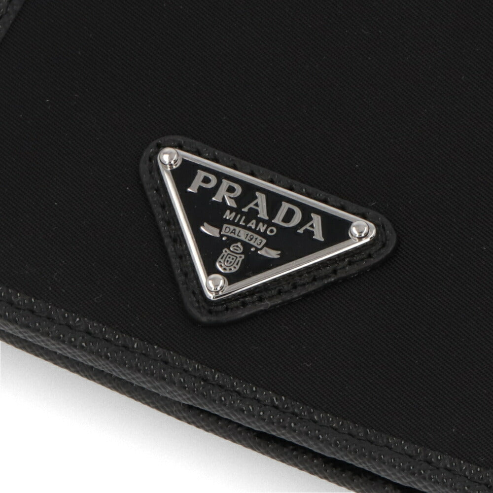 PRADA 二つ折り財布 ブラック Re-Nylon ロゴ トライアングルロゴ 2MO513 2DMH