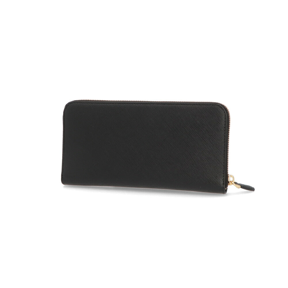PRADA プラダ レディース 財布 長財布 ブラック 牛革 ラウンドジップ トライアングルロゴ ラウンドジップ 1ML506 QHH F0002