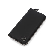 PRADA プラダ レディース 財布 長財布 ブラック レザー ラウンドファスナー ラウンドジップ 2ML317 QHH F0002