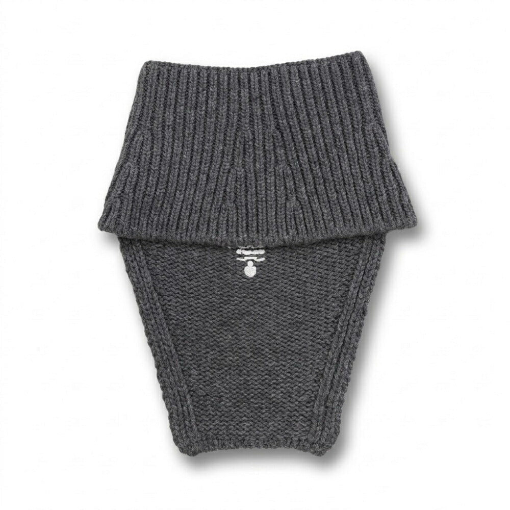 PRADA マフラー スレートグレー ネックウォーマー ロゴ UMS453 13J1