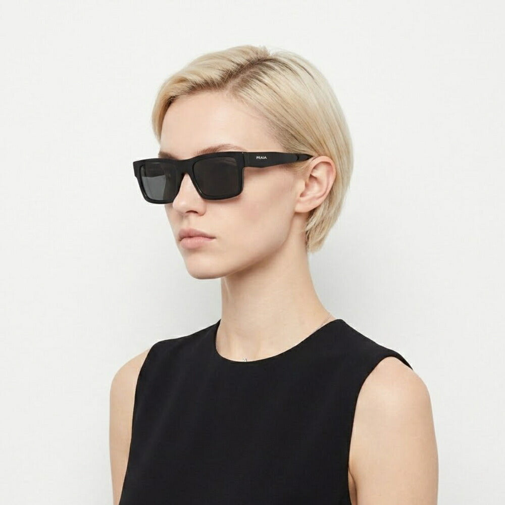 PRADA アイウェア サングラス ユニセックス シンボル サングラス ブラック アセテートサングラス トライアングルロゴ SPR19W E1AB