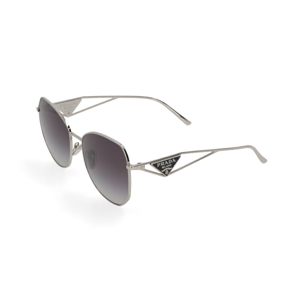 PRADA アイウェア サングラス グレー系 トライアングルロゴ バタフライ型 メタルサングラス SPR57Y E1BC