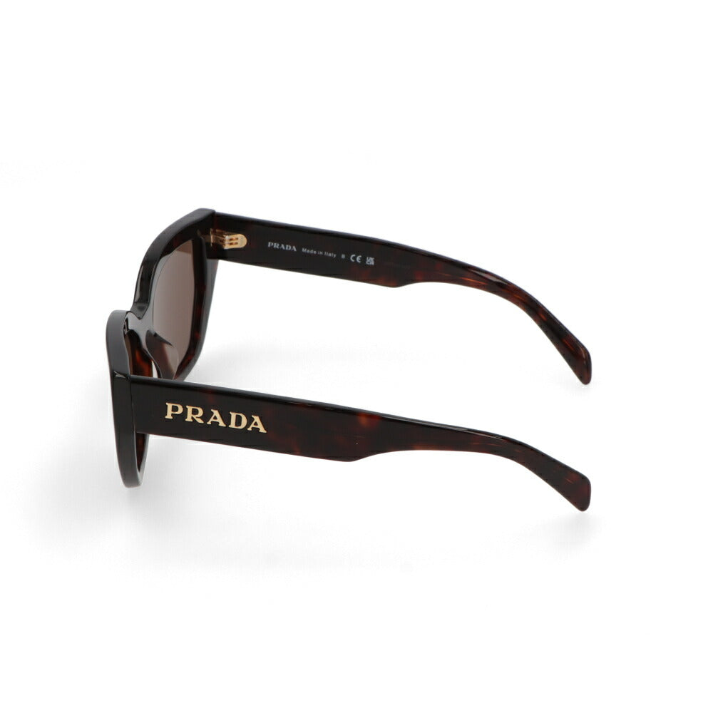 PRADA アイウェア プラダロゴ サングラス ブラウントータスカラー キャットアイデザイン レタリングロゴ SPRA09 E16N