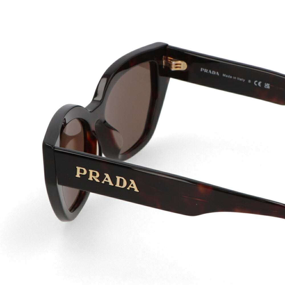 PRADA アイウェア プラダロゴ サングラス ブラウントータスカラー キャットアイデザイン レタリングロゴ SPRA09 E16N