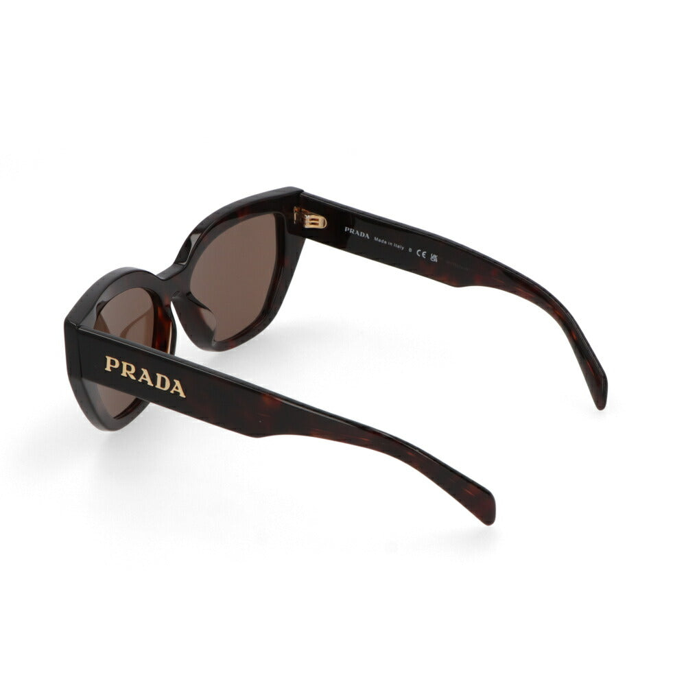 PRADA アイウェア プラダロゴ サングラス ブラウントータスカラー キャットアイデザイン レタリングロゴ SPRA09 E16N