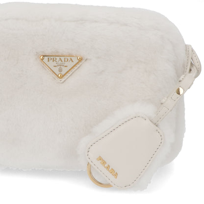 プラダ PRADA バッグ ショルダーバッグ レディース ホワイト レザー ロゴ 2Way ポーチ ゴールド金具