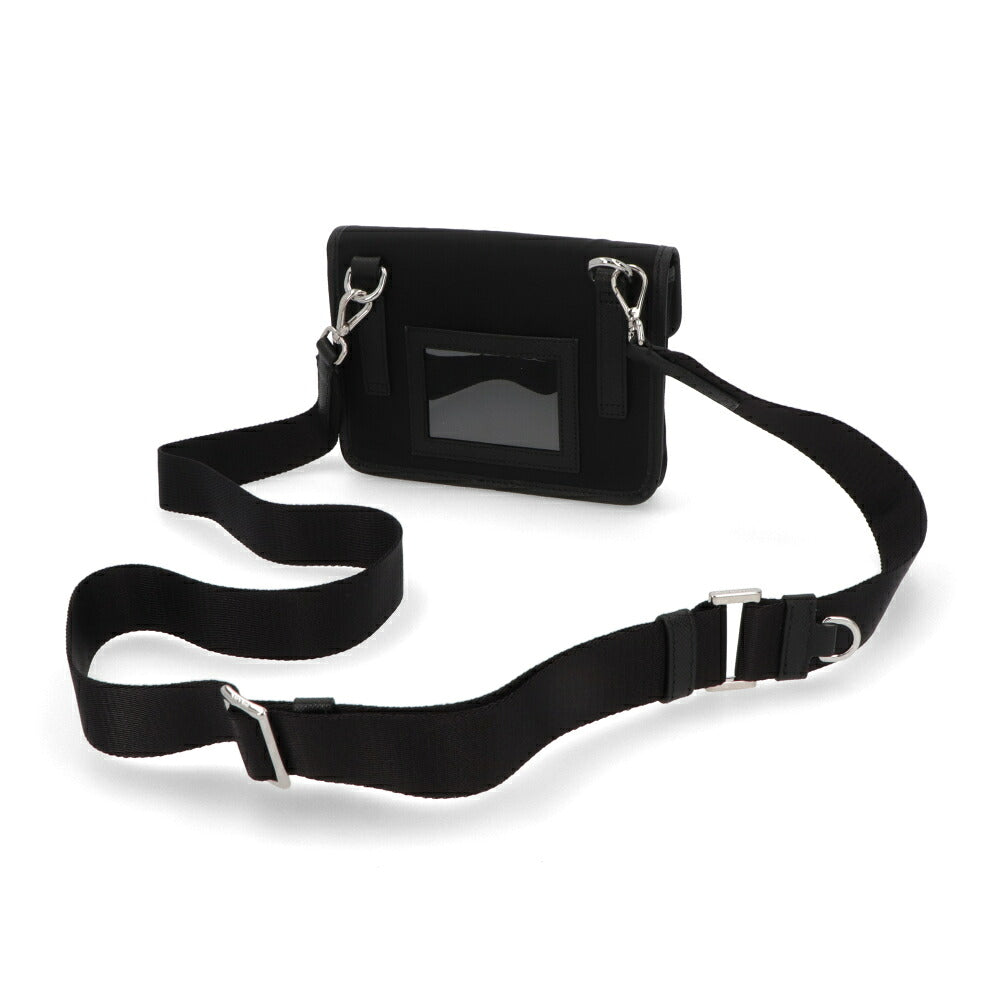 PRADA プラダ ユニセックス バッグ ボディバッグ ブラック ReNylon レザー スマホホルダー ミニバッグ 2ZH108 2DMH F0002