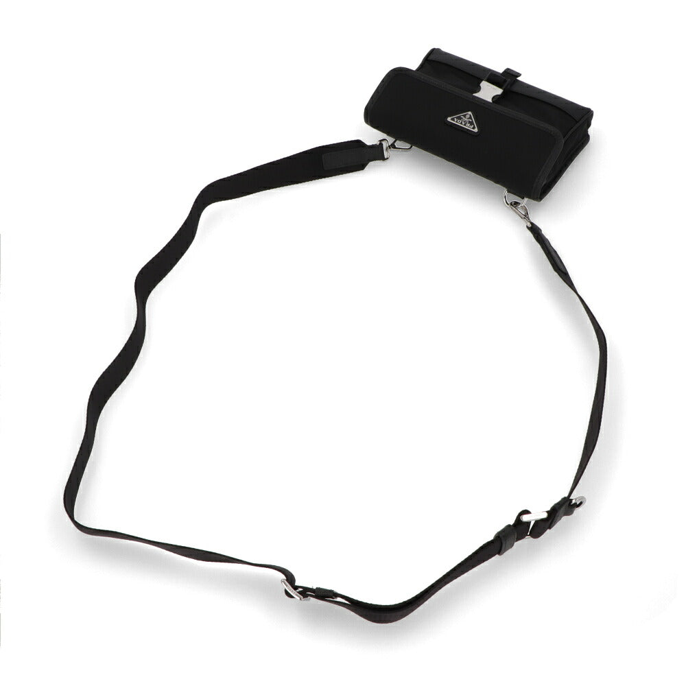 PRADA プラダ ユニセックス バッグ ボディバッグ ブラック ReNylon レザー スマホホルダー ミニバッグ 2ZH108 2DMH F0002