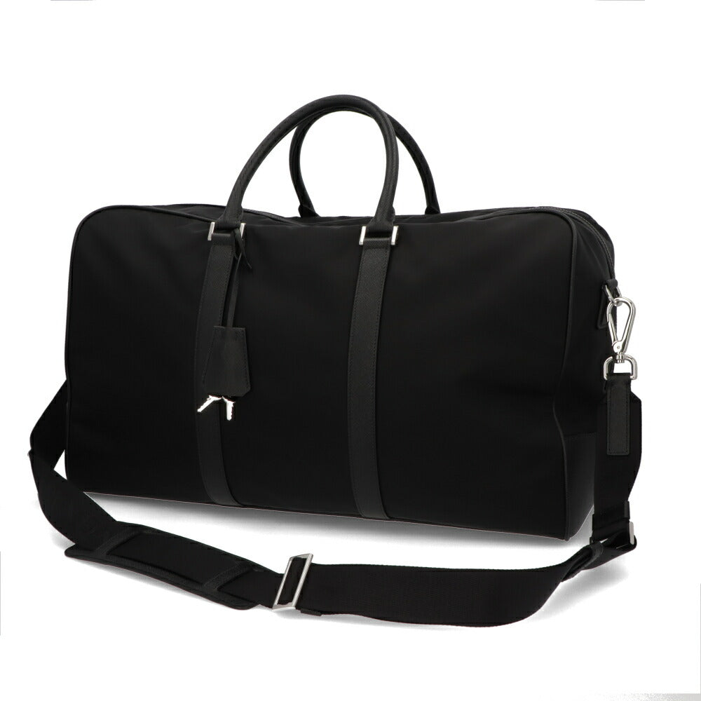 PRADA ボストンバッグ TESSUTO+SAFFIANO トライアングル