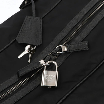 PRADA ボストンバッグ TESSUTO+SAFFIANO トライアングル