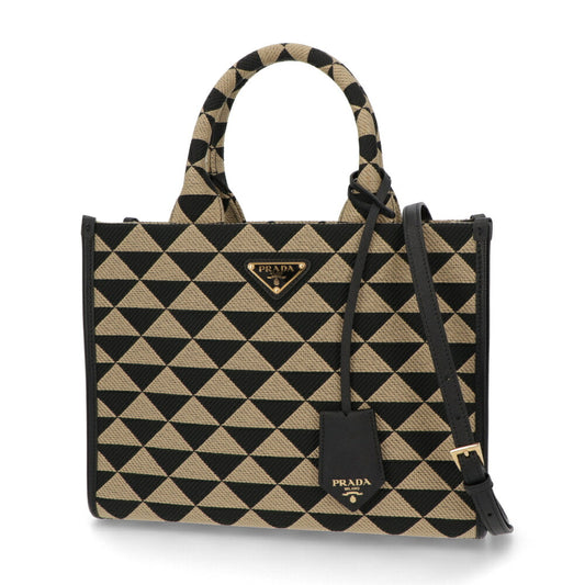 PRADA ショルダーバッグ ジャガード織り レザー