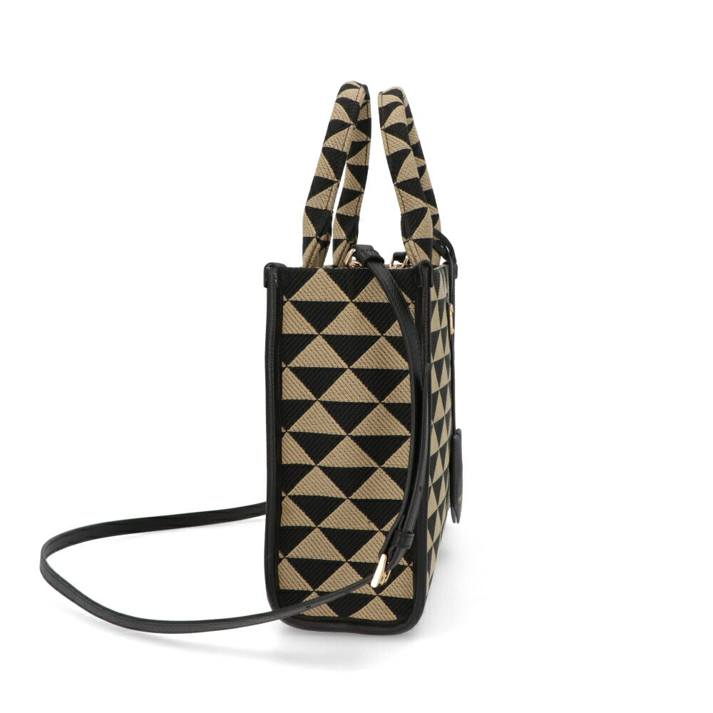 PRADA ショルダーバッグ ジャガード織り レザー
