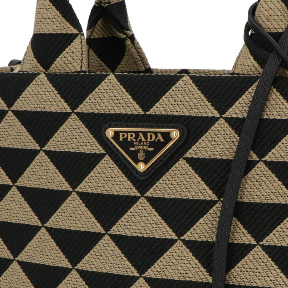 PRADA ショルダーバッグ ジャガード織り レザー
