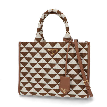 PRADA ショルダーバッグ ジャガード織り レザー
