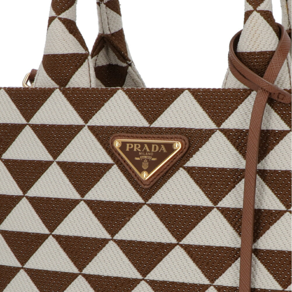 PRADA ショルダーバッグ ジャガード織り レザー