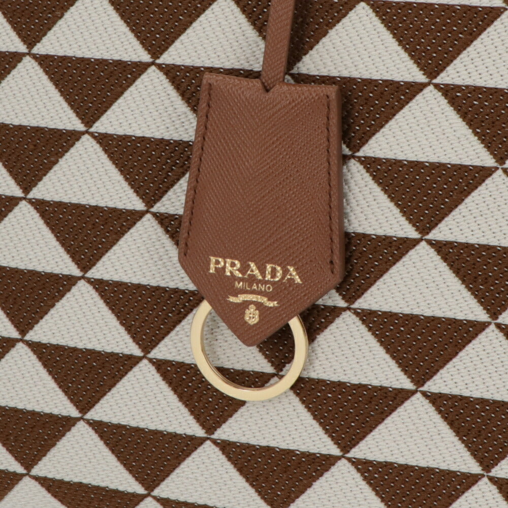 PRADA ショルダーバッグ ジャガード織り レザー