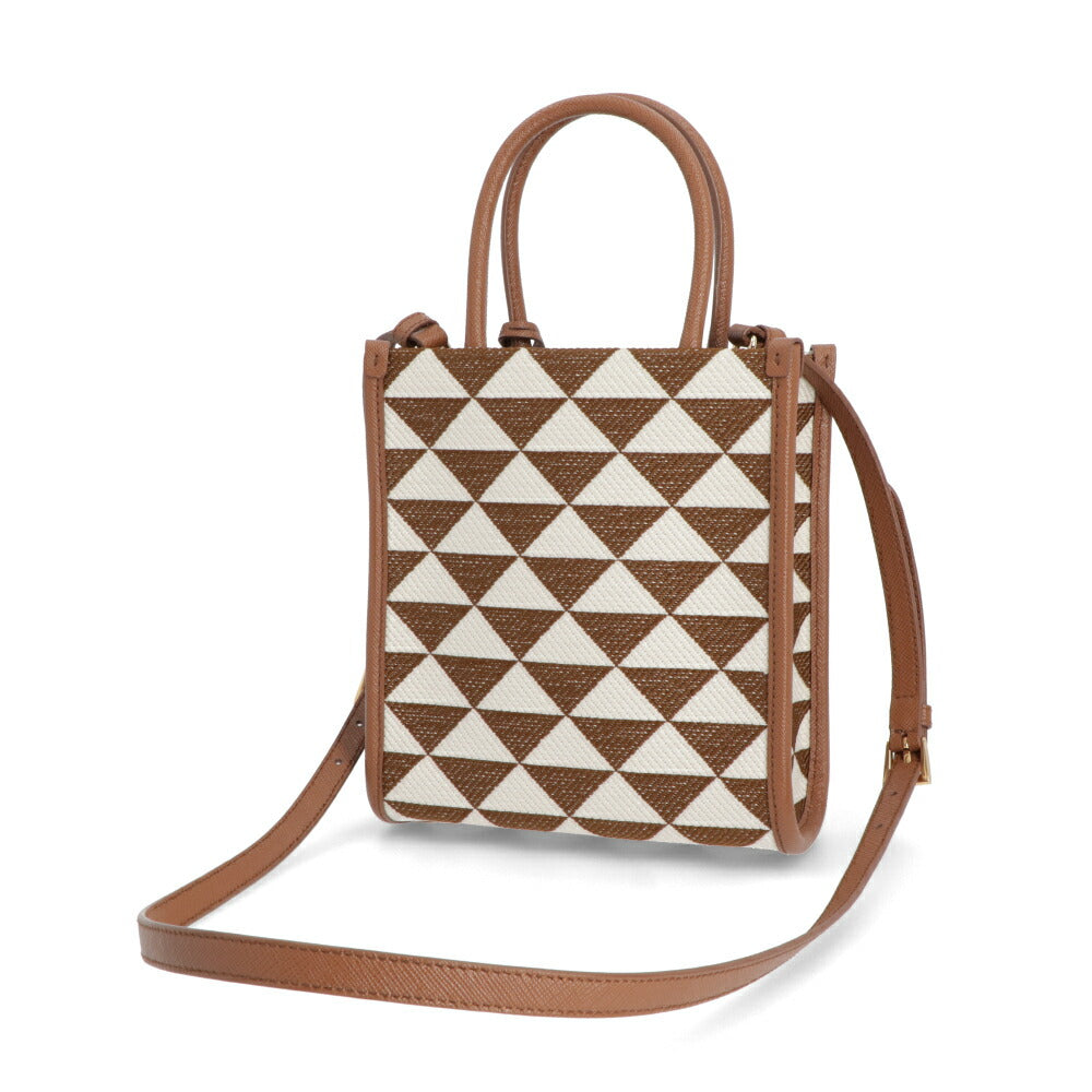 PRADA ショルダーバッグ ジャカード織り レザー