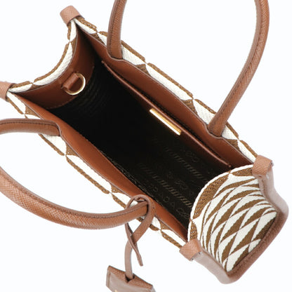 PRADA ショルダーバッグ ジャカード織り レザー