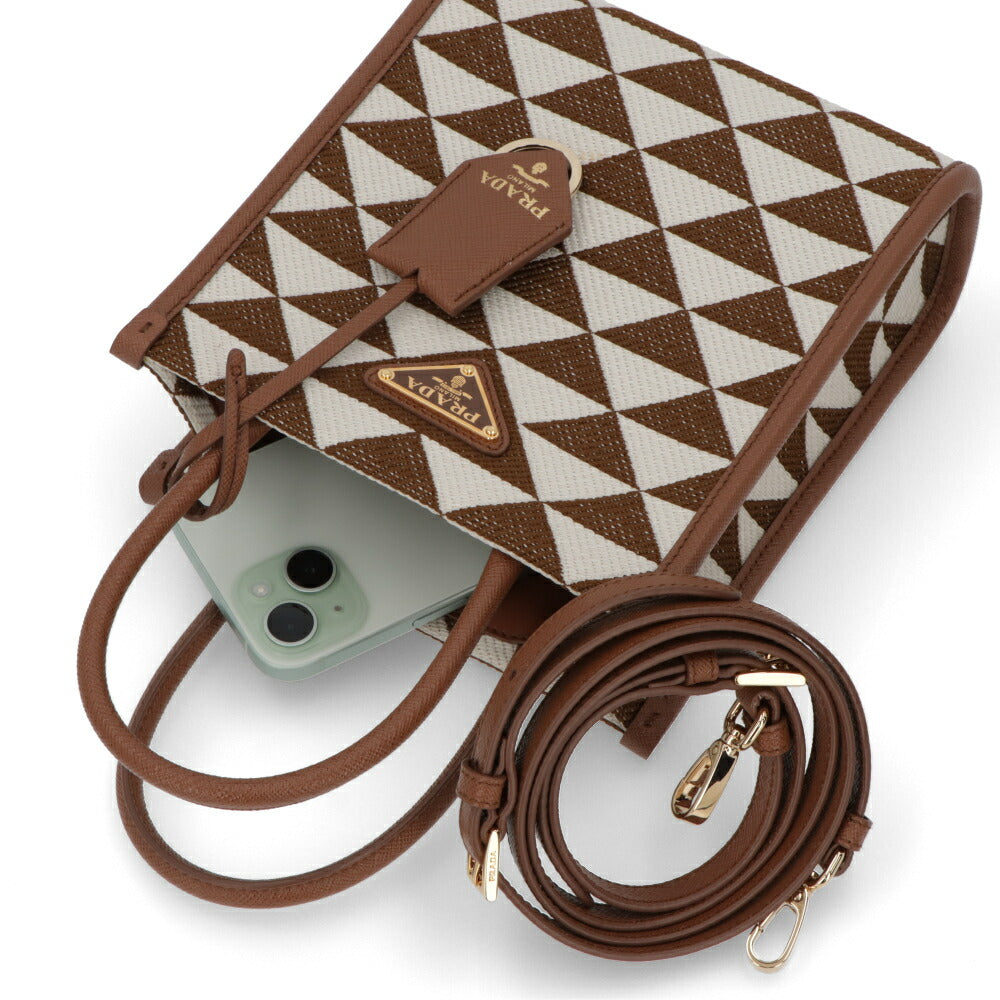 PRADA ショルダーバッグ ジャカード織り レザー