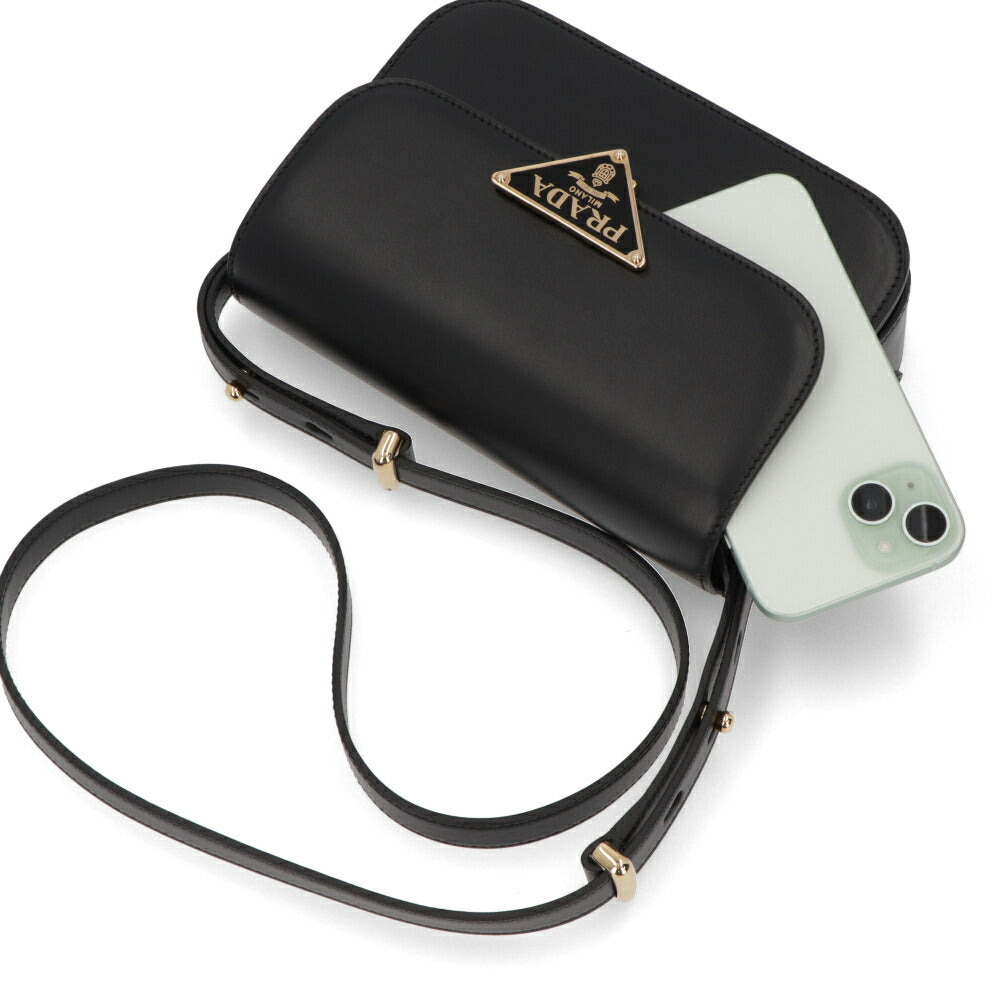 PRADA ショルダーバッグ ブラック レザー 1BD375