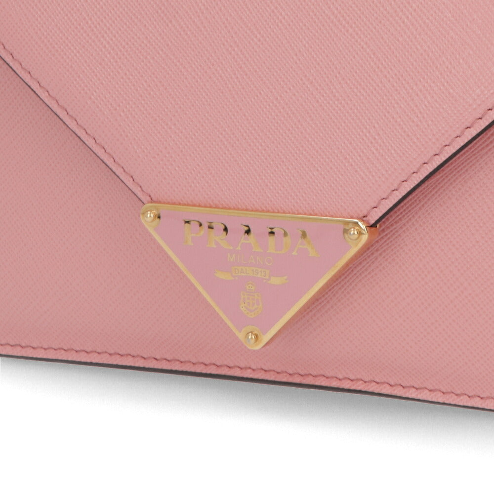 PRADA ショルダーバッグ ピンク クラッチバッグ クロスボディ トライアングルロゴ 1BD318 NZV