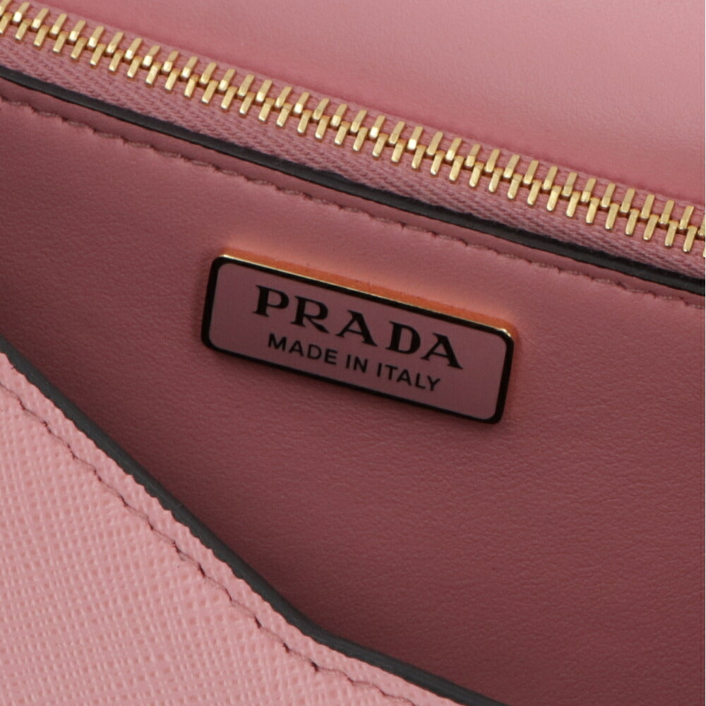 PRADA ショルダーバッグ ピンク クラッチバッグ クロスボディ トライアングルロゴ 1BD318 NZV