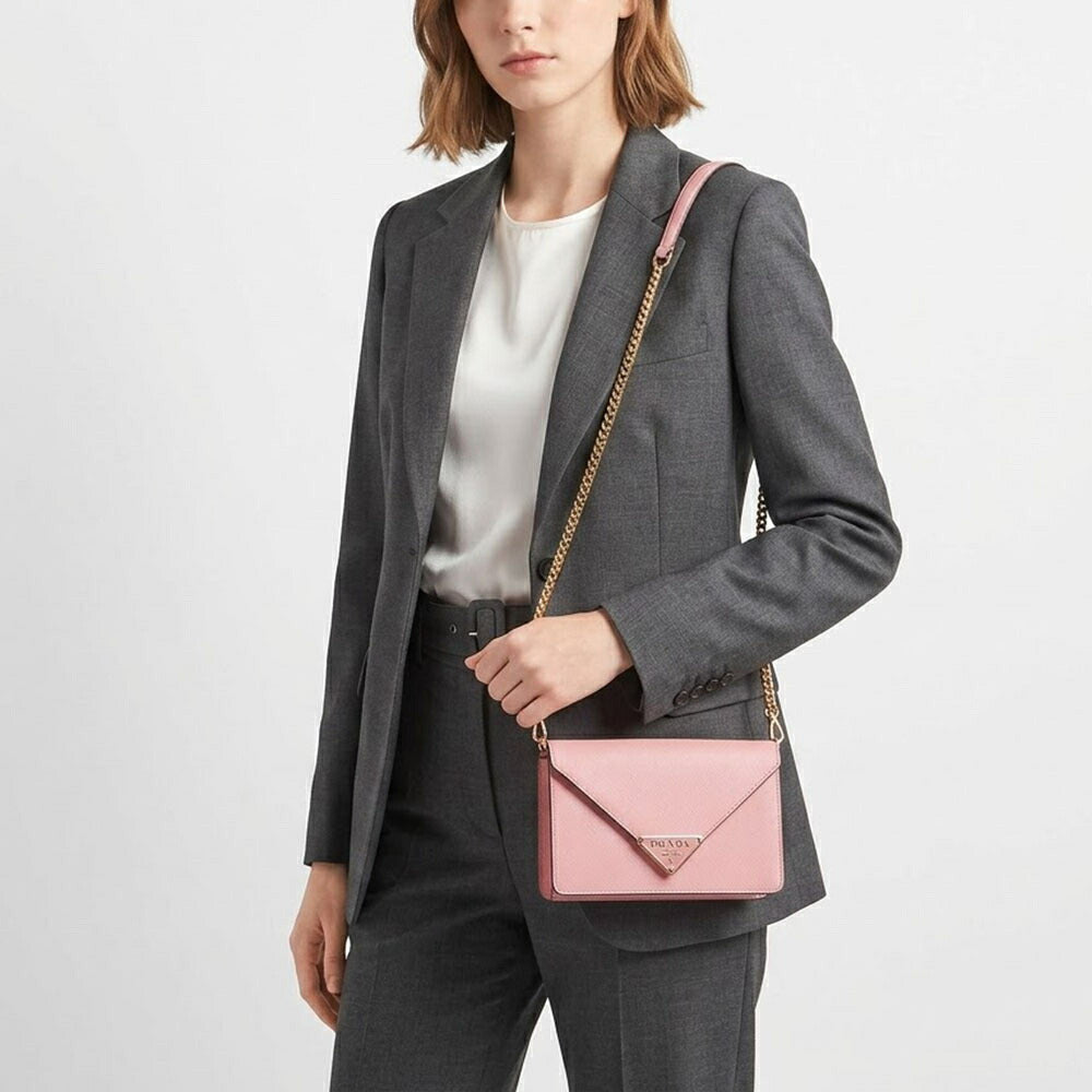 PRADA ショルダーバッグ ピンク クラッチバッグ クロスボディ