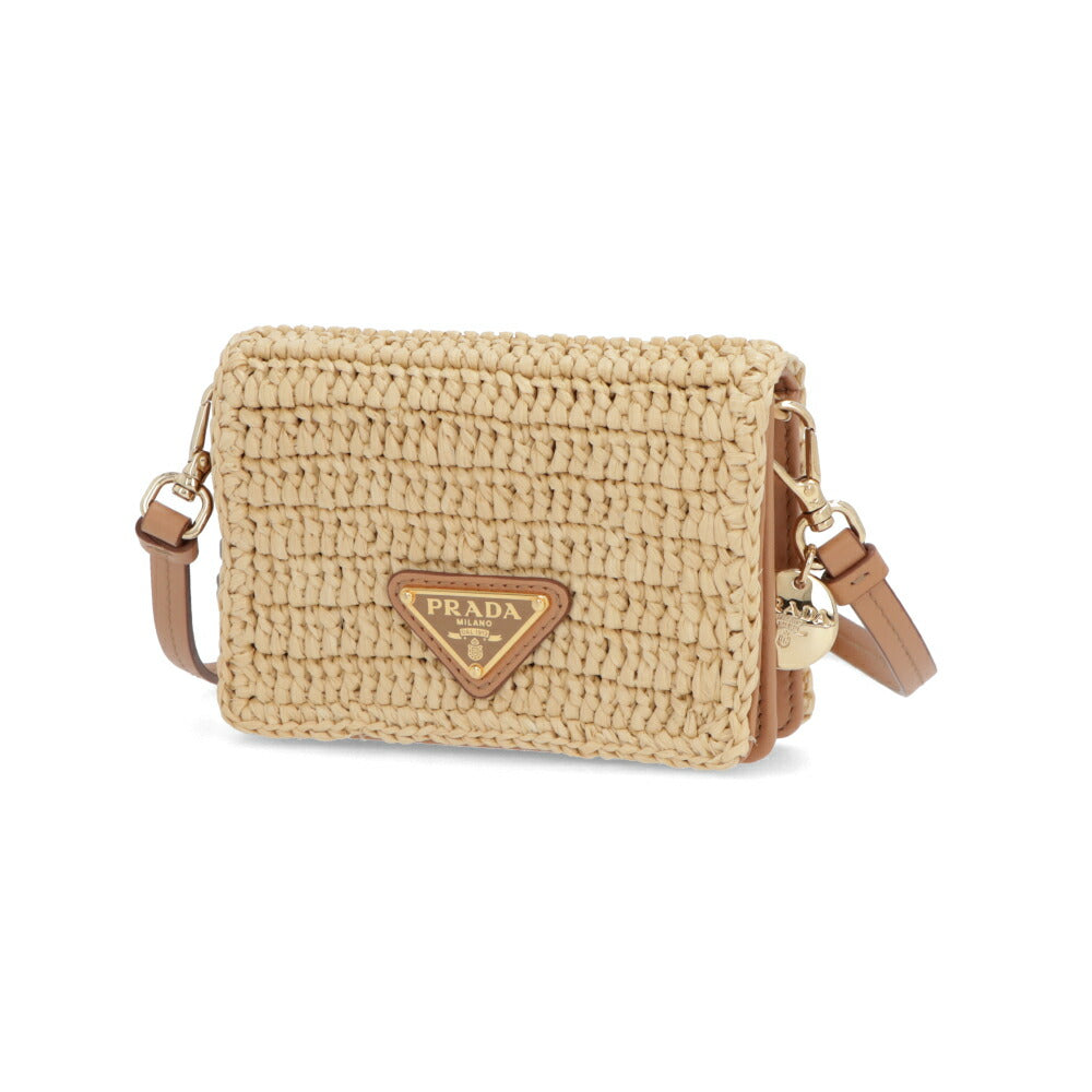 PRADA ショルダーバッグ ベージュ系 ミニバッグ カードケース 1MR024 2CYC